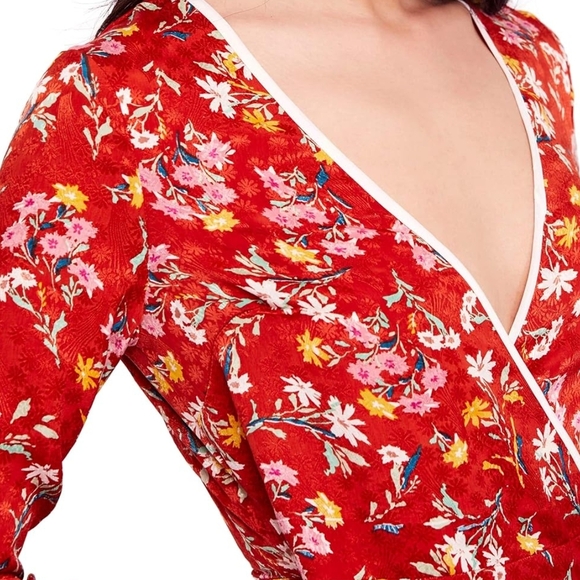 FREE PEOPLE COVENT GARDEN Burgundy/Red Midi Dress - Picture 5 of 7